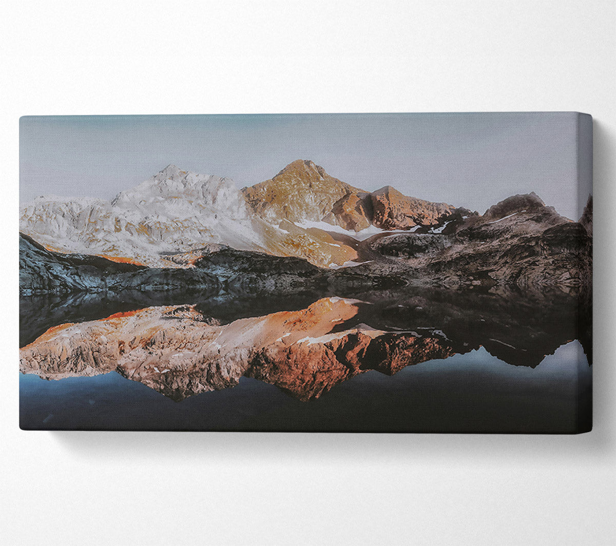 Red Mountain Reflection Canvas Art