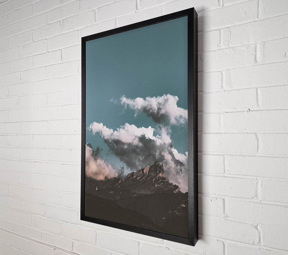 Teal Mountain Dreams Canvas Wall Art