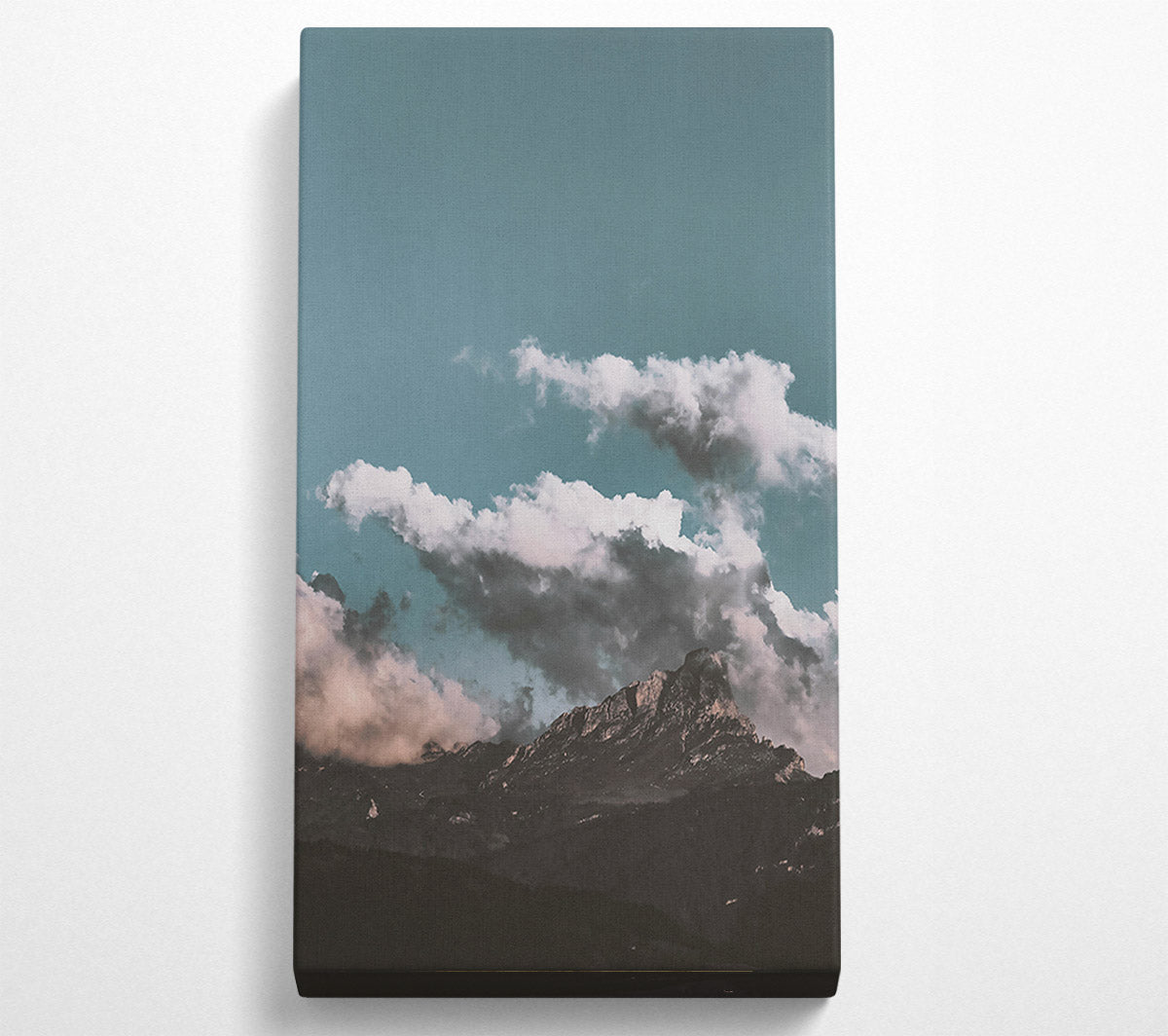 Teal Mountain Dreams Canvas Wall Art