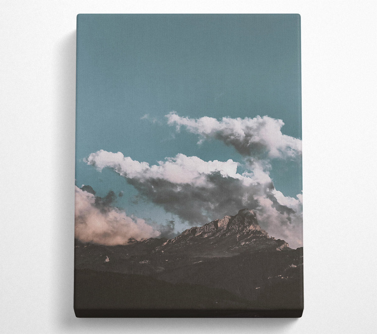 Teal Mountain Dreams Canvas Wall Art