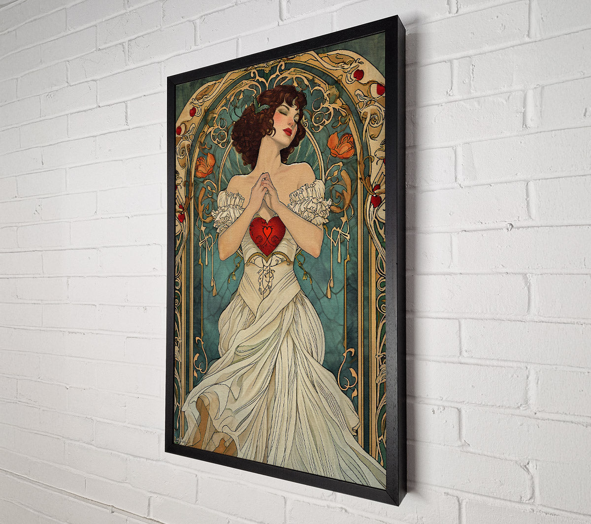 Pure Heart Dress Woman Canvas Wall Art