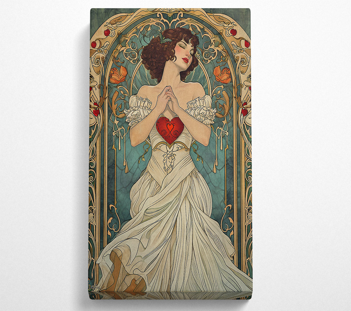 Pure Heart Dress Woman Canvas Wall Art