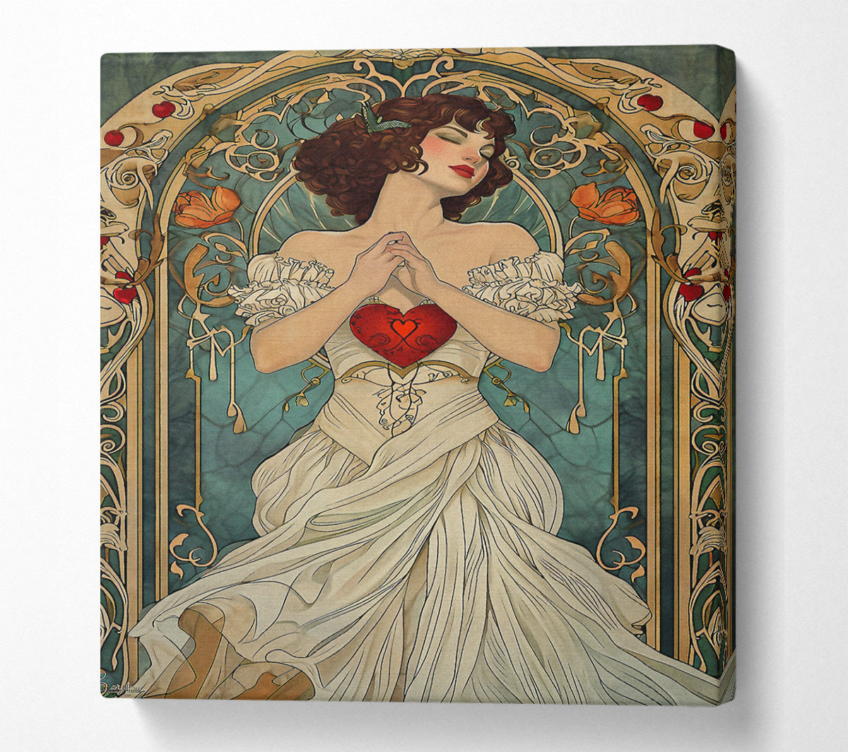 Pure Heart Dress Woman Canvas Wall Art