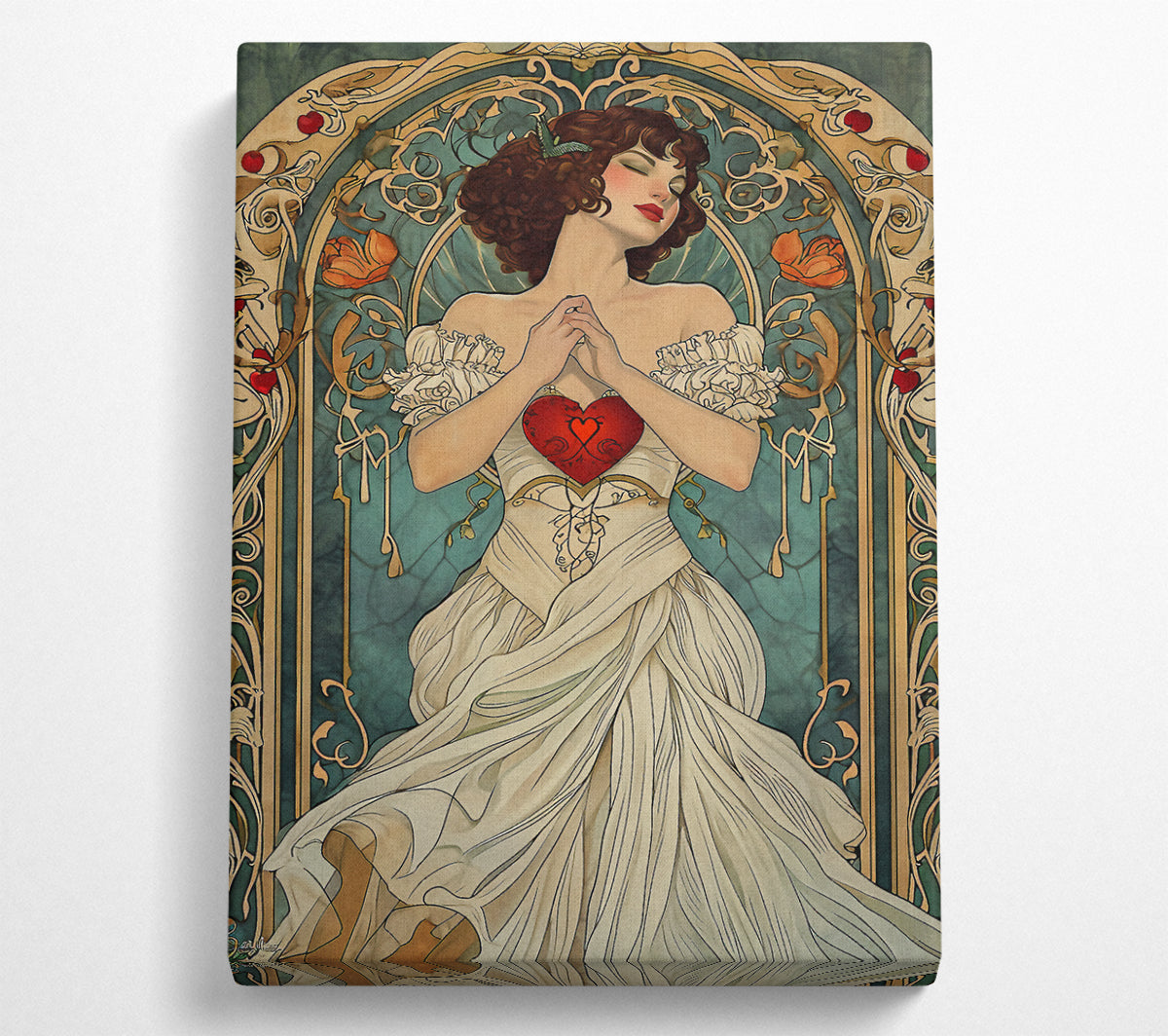 Pure Heart Dress Woman Canvas Wall Art