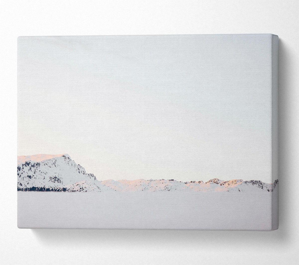 Pink Sky Mountains Canvas Wall Art