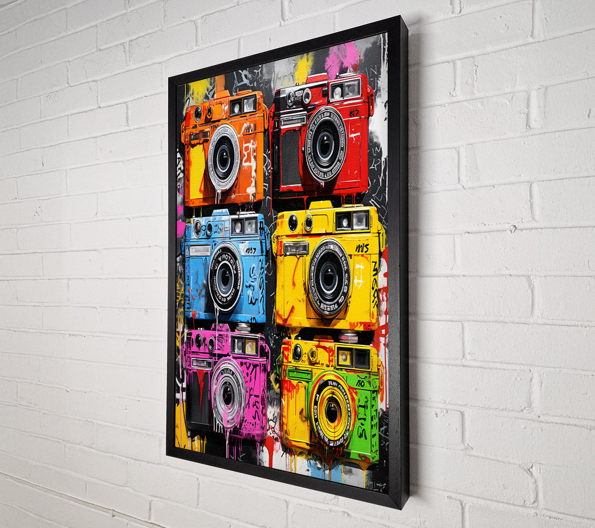 Retro Camera Urban Retro Canvas Wall Art