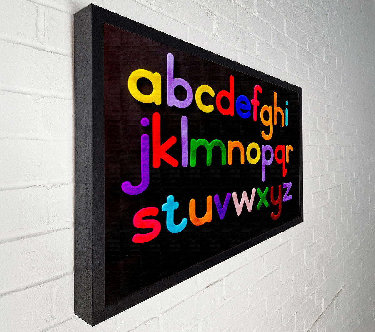 Rainbow Alphabet Letters Canvas Wall Art