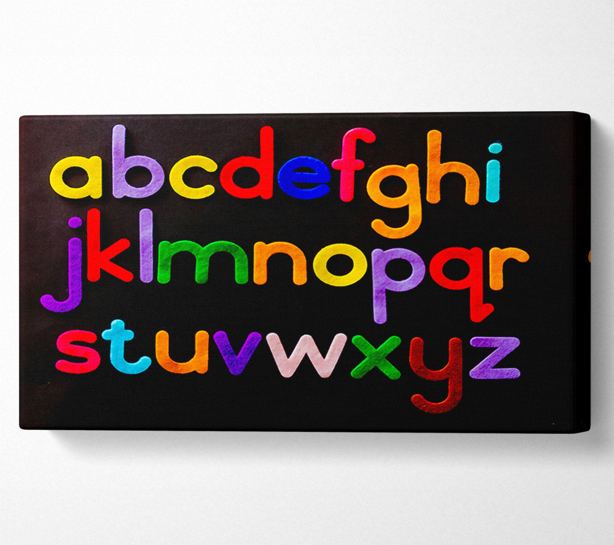 Rainbow Alphabet Letters Canvas Wall Art