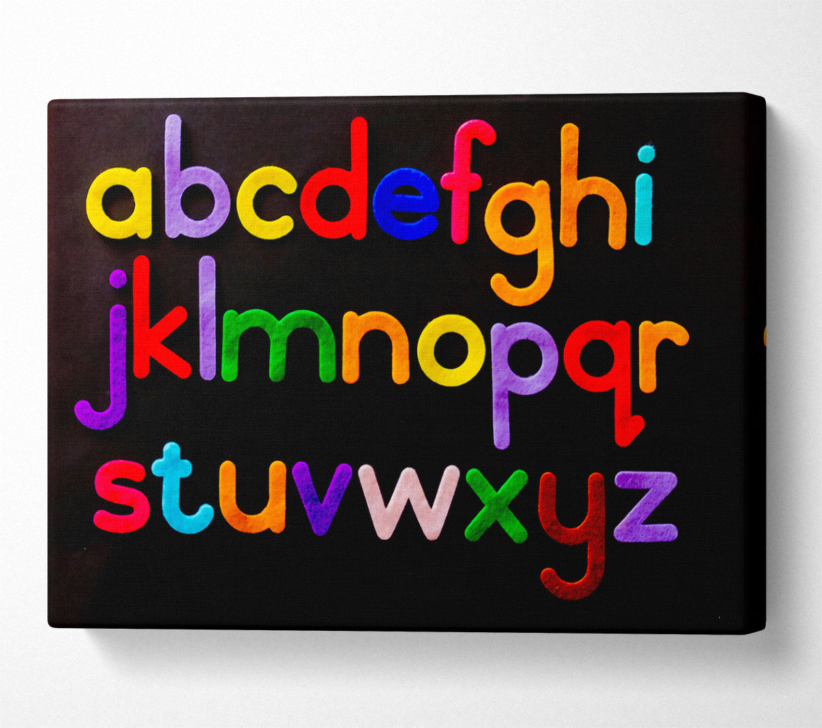 Rainbow Alphabet Letters Canvas Wall Art