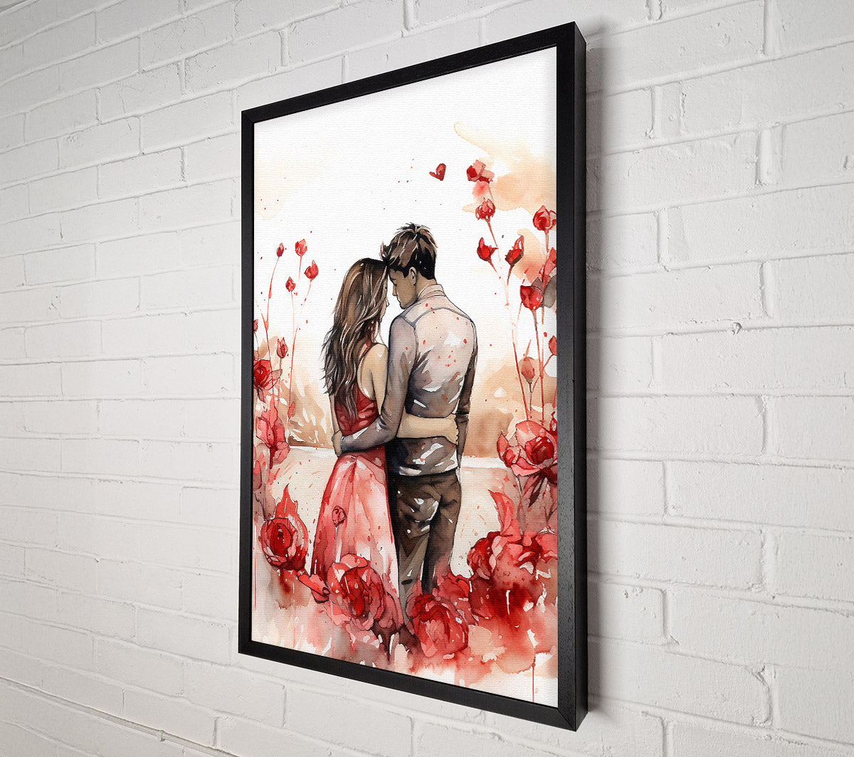 Roses And Hugs Canvas Wall Art