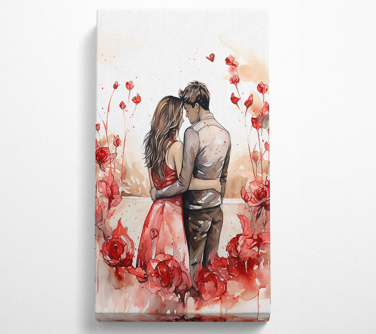 Roses And Hugs Canvas Wall Art