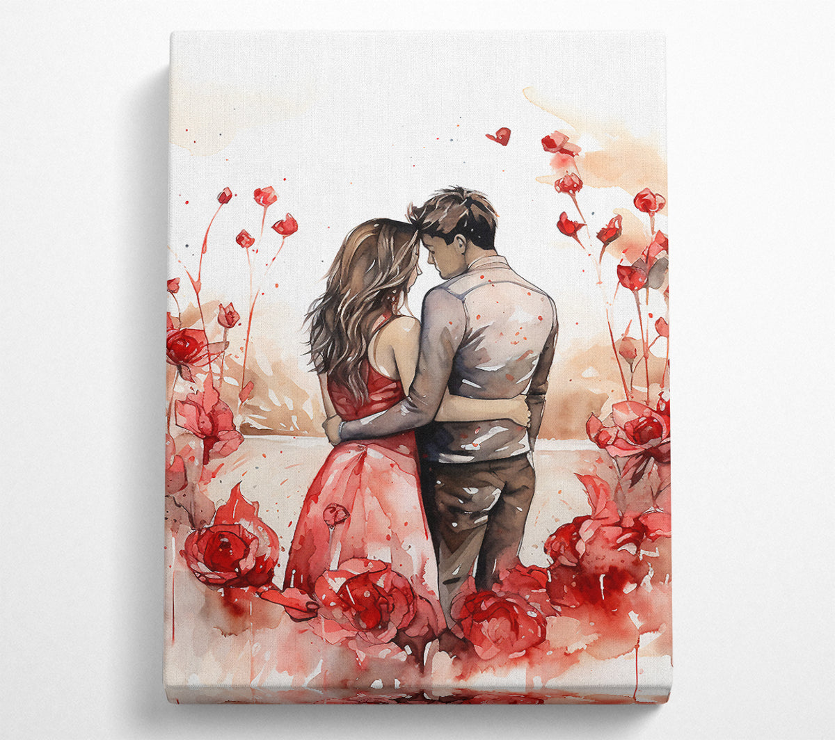 Roses And Hugs Canvas Wall Art