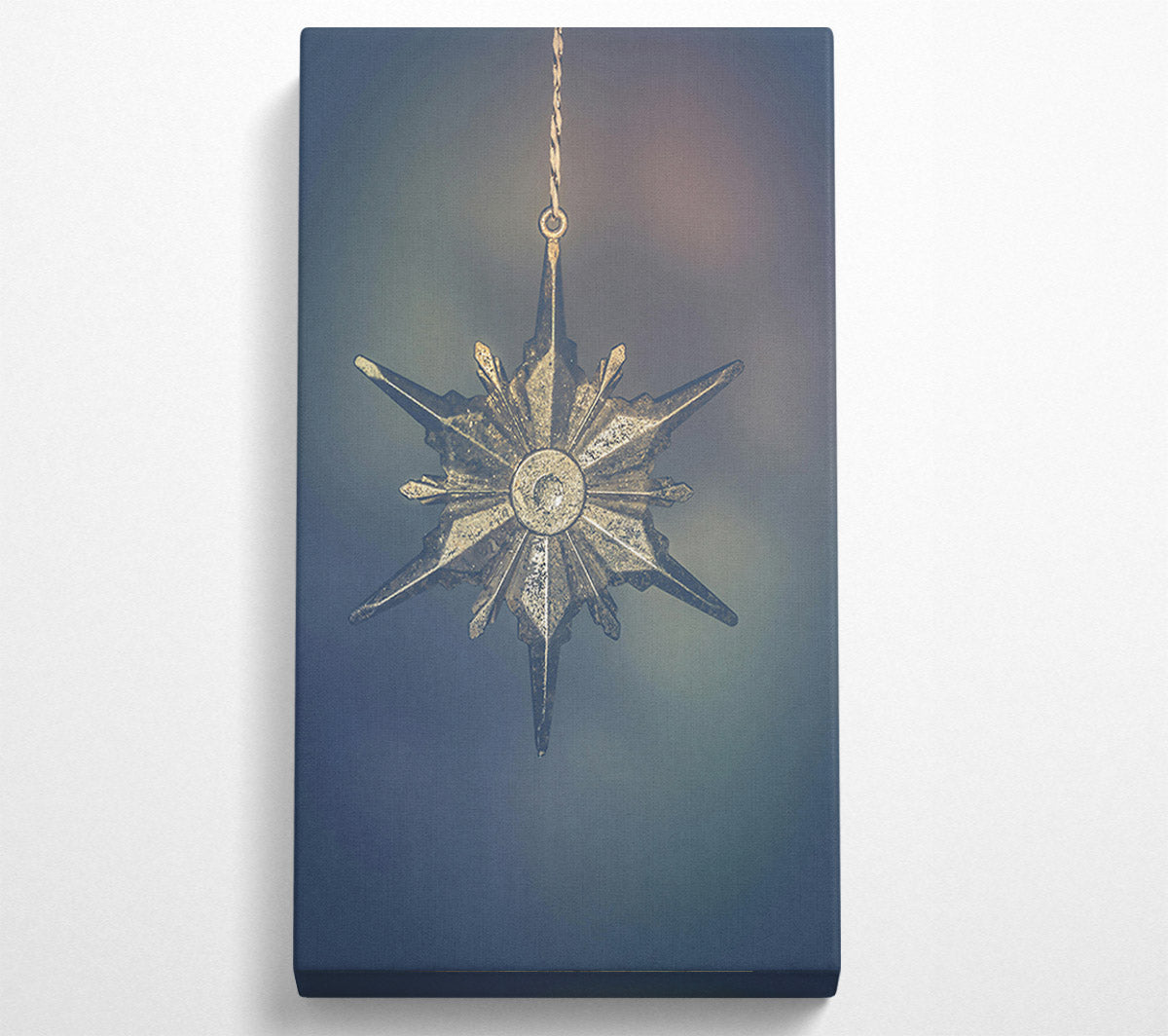 Silver Star Of Hope Canvas Wall Art