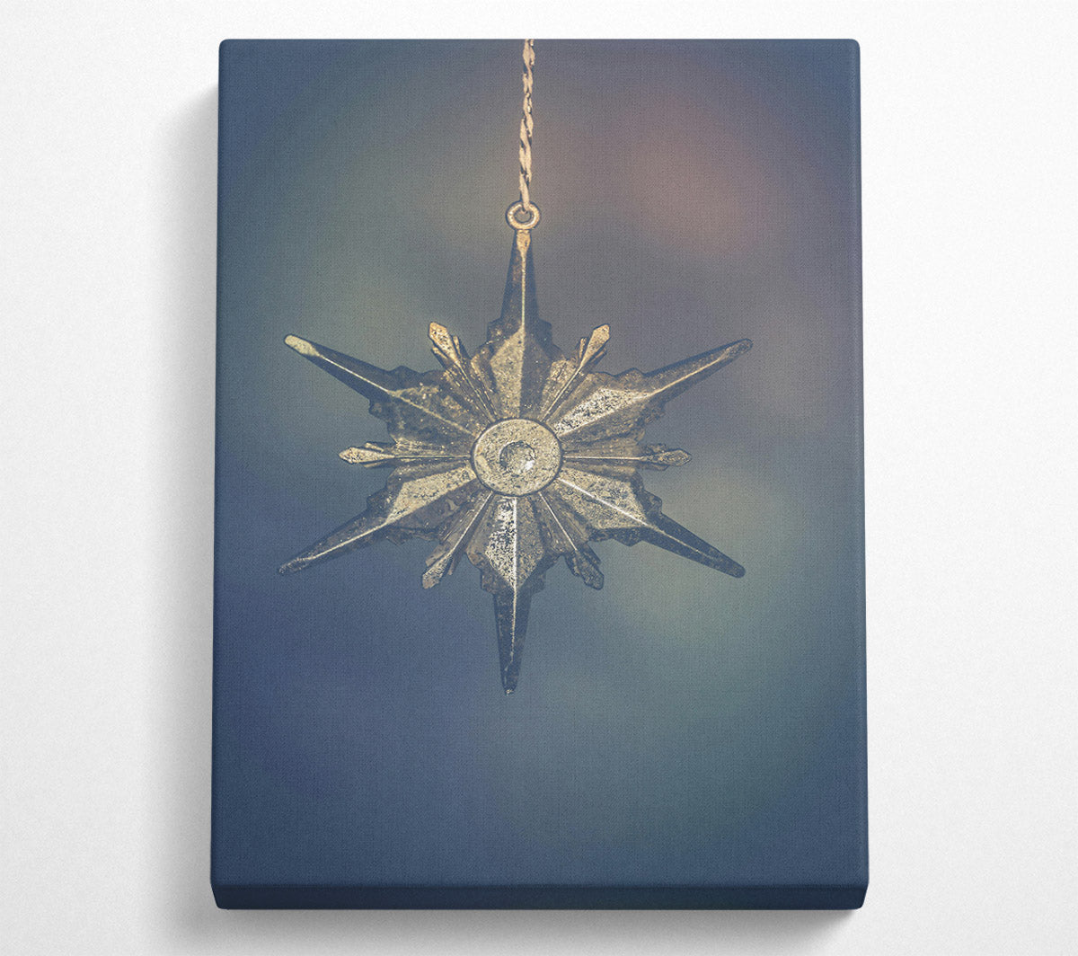 Silver Star Of Hope Canvas Wall Art