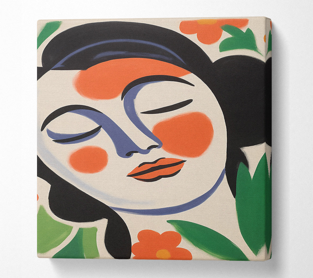 Rosey Face Girl Canvas Wall Art