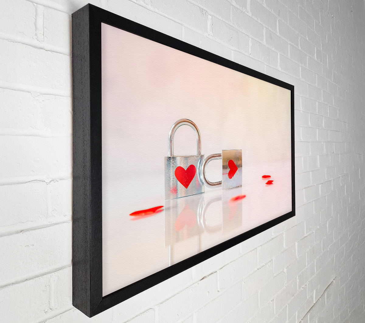 Red Heart Lockdowns Canvas Wall Art