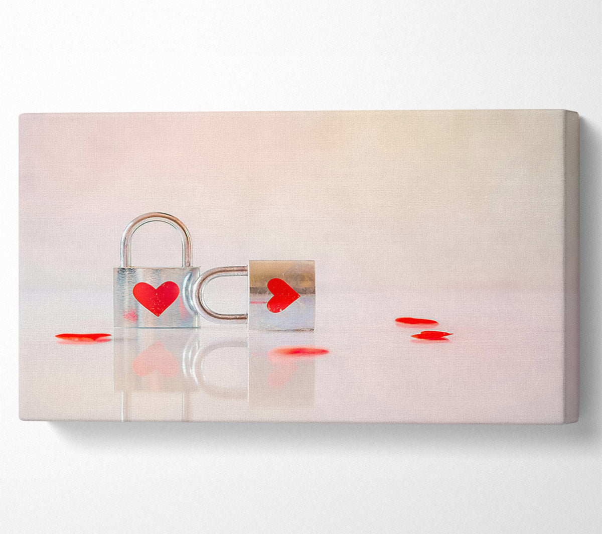 Red Heart Lockdowns Canvas Wall Art