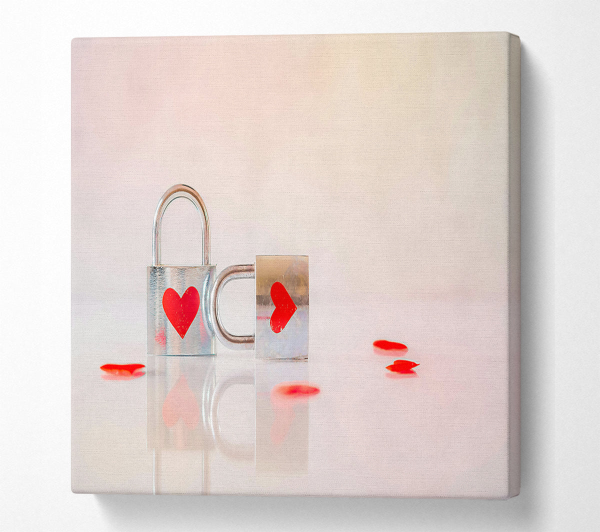 Red Heart Lockdowns Canvas Wall Art