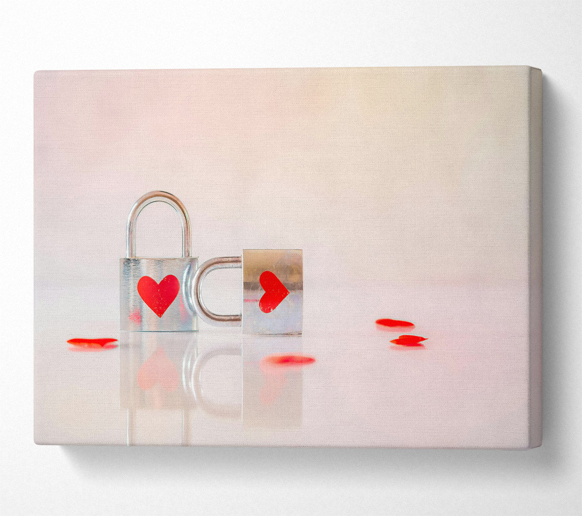 Red Heart Lockdowns Canvas Wall Art