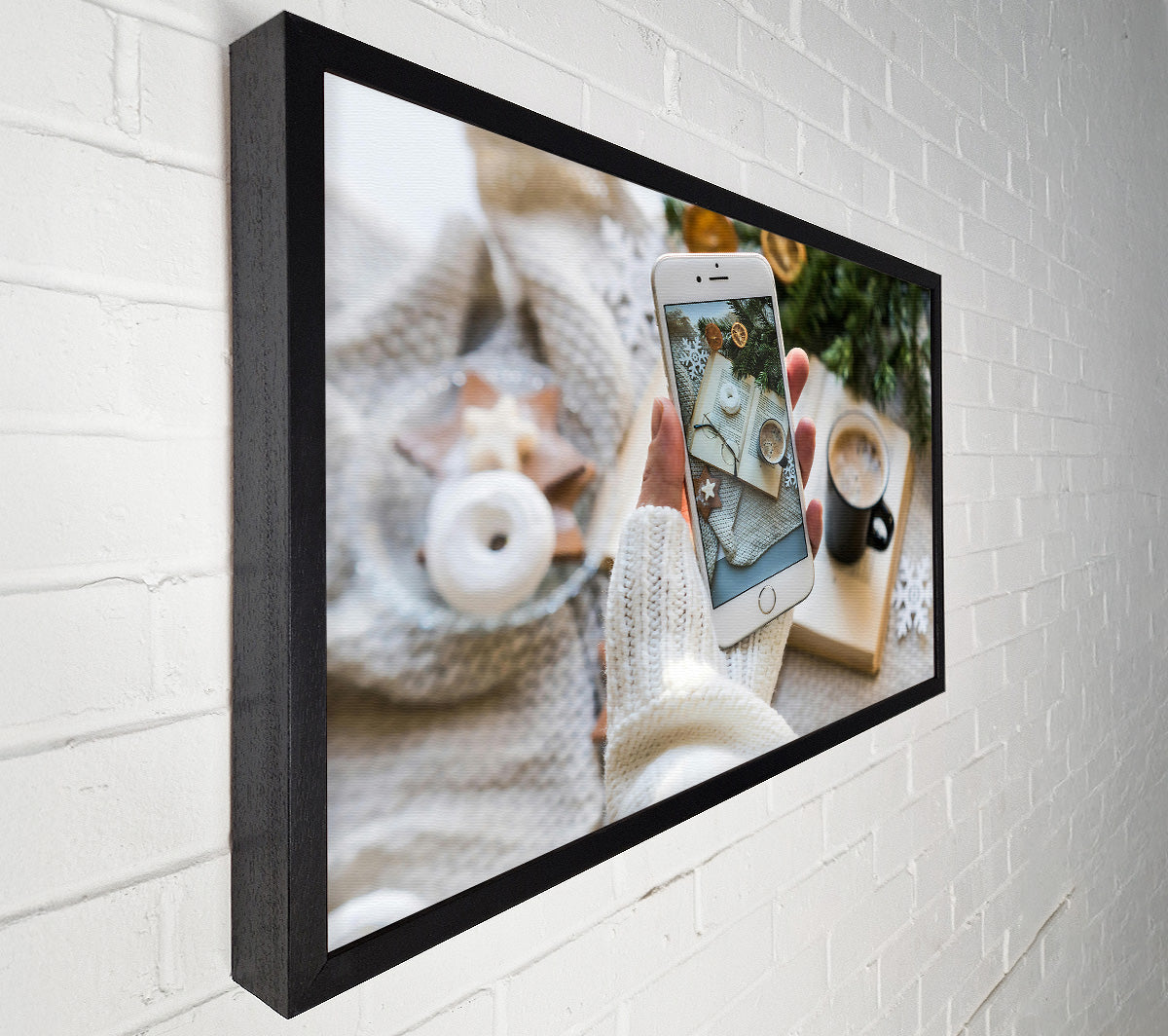 White Winter Capture Canvas Wall Art