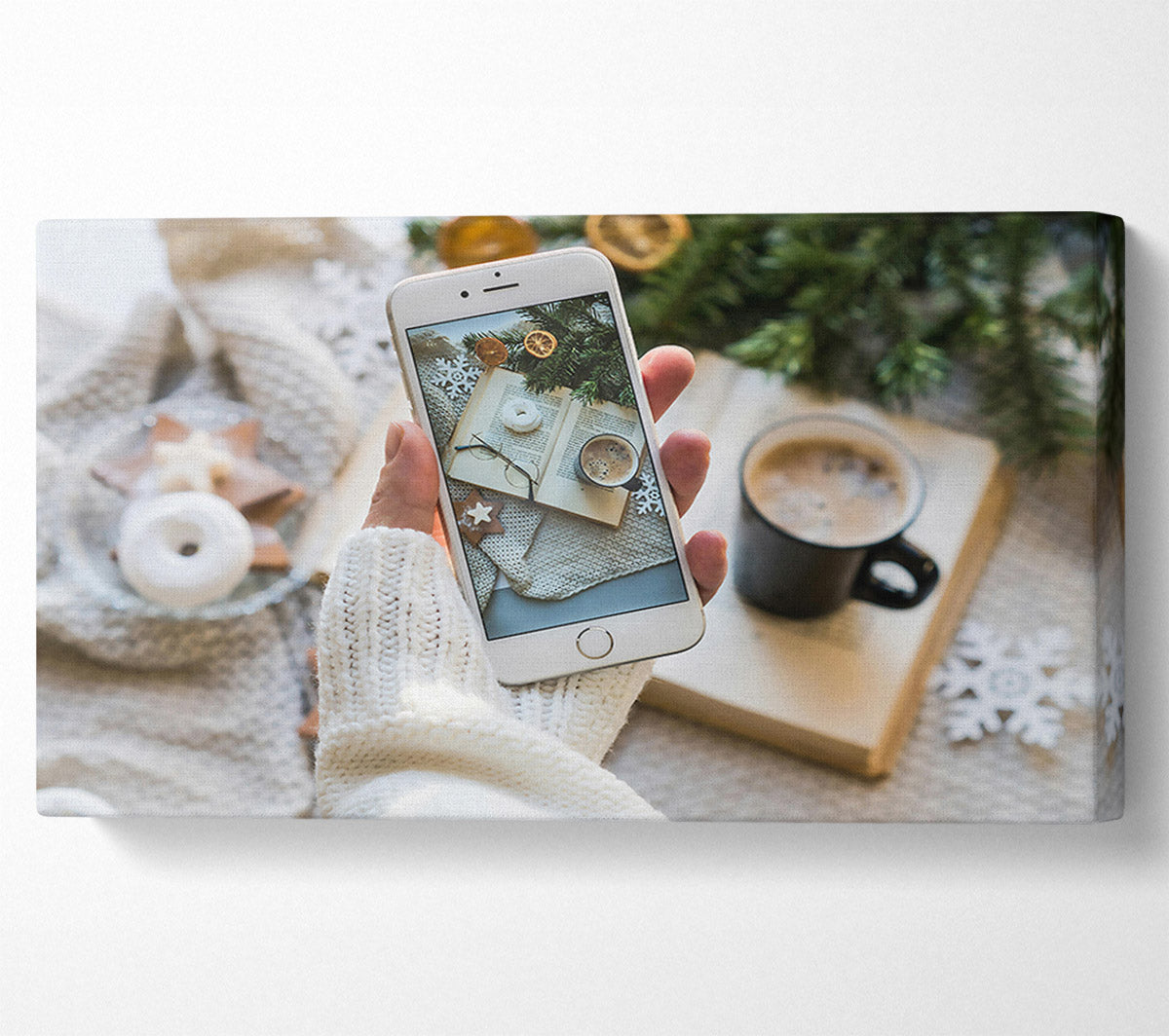 White Winter Capture Canvas Wall Art
