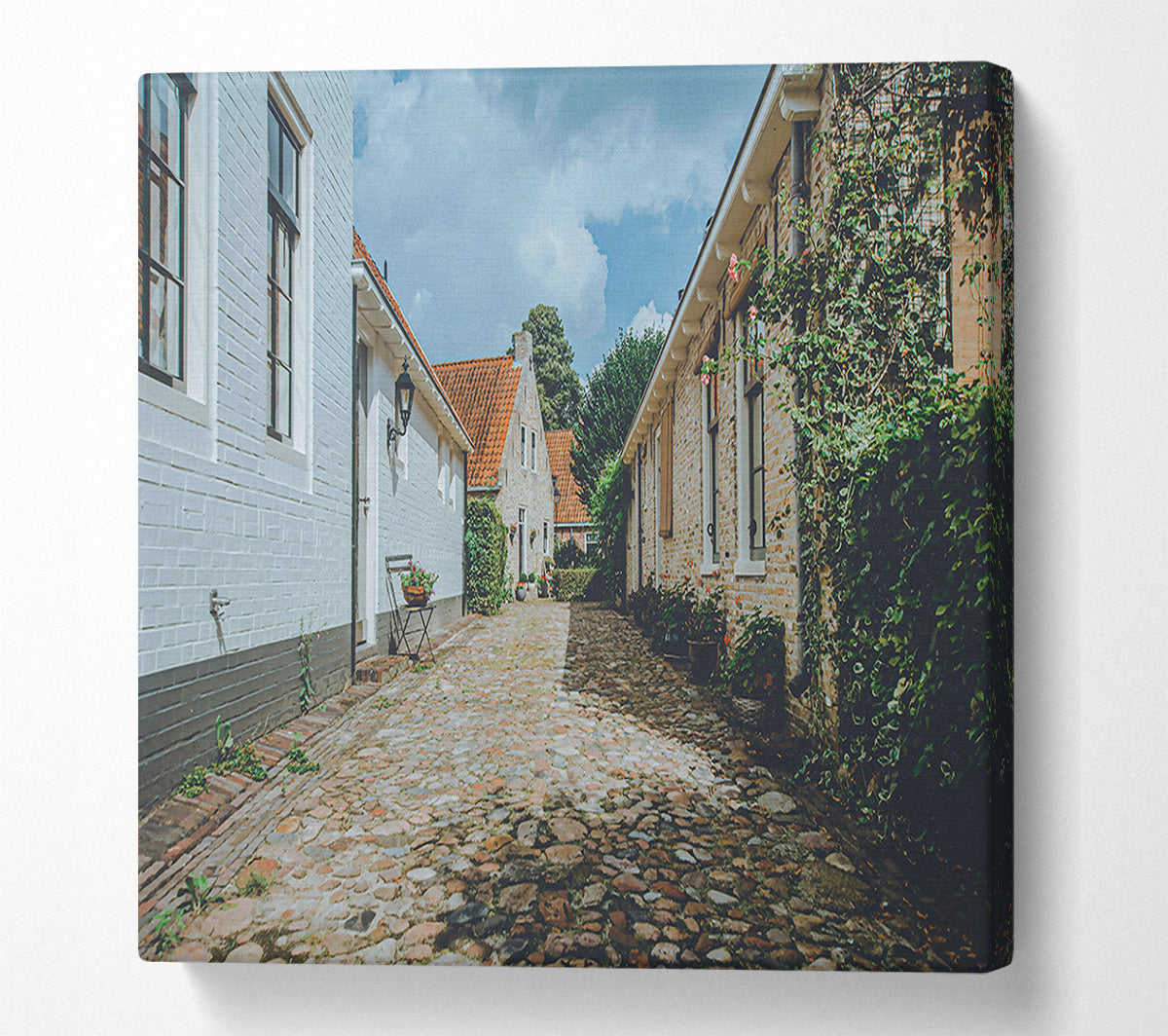 Whitewashed Stone Path Canvas Wall Art