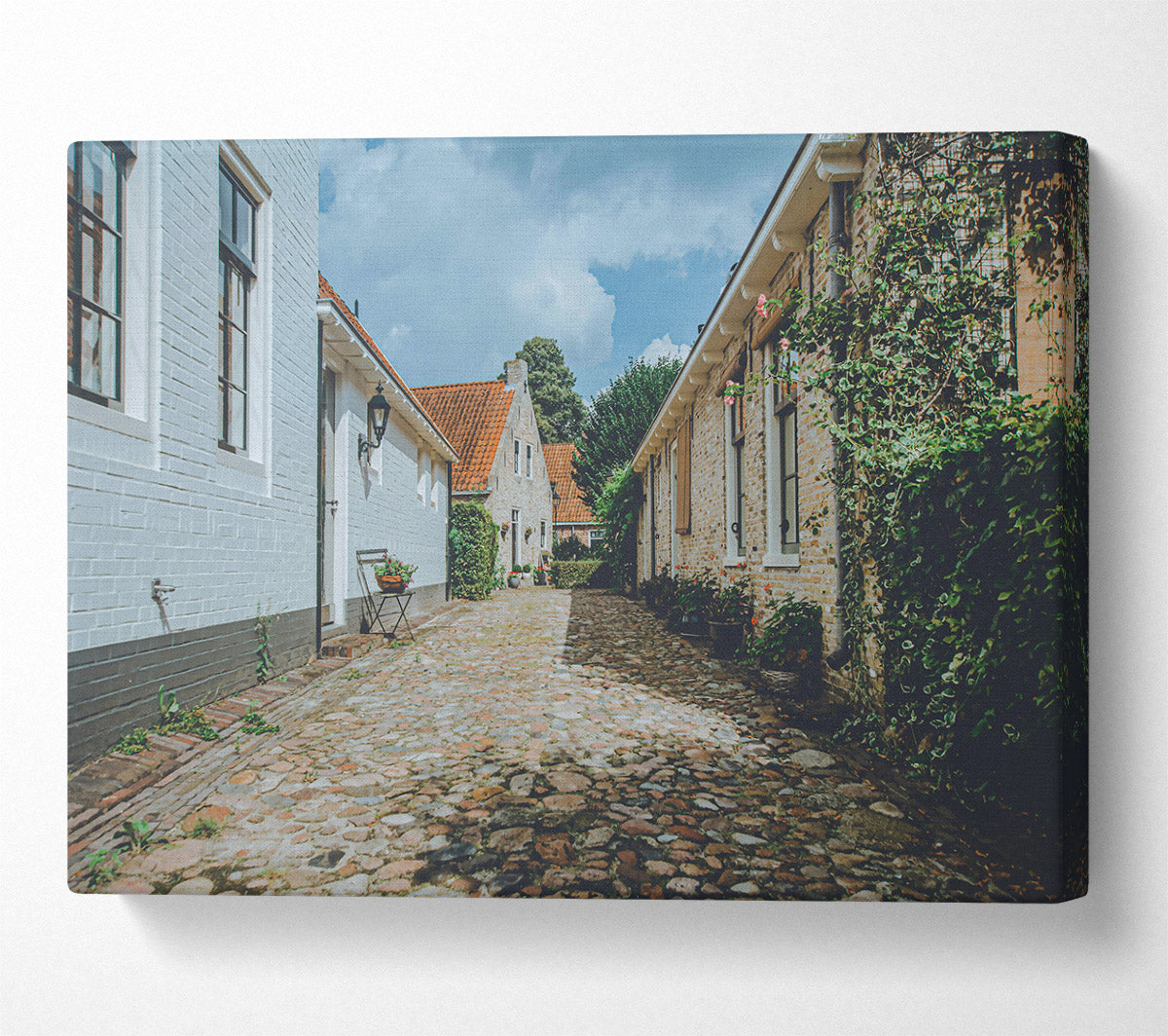 Whitewashed Stone Path Canvas Wall Art