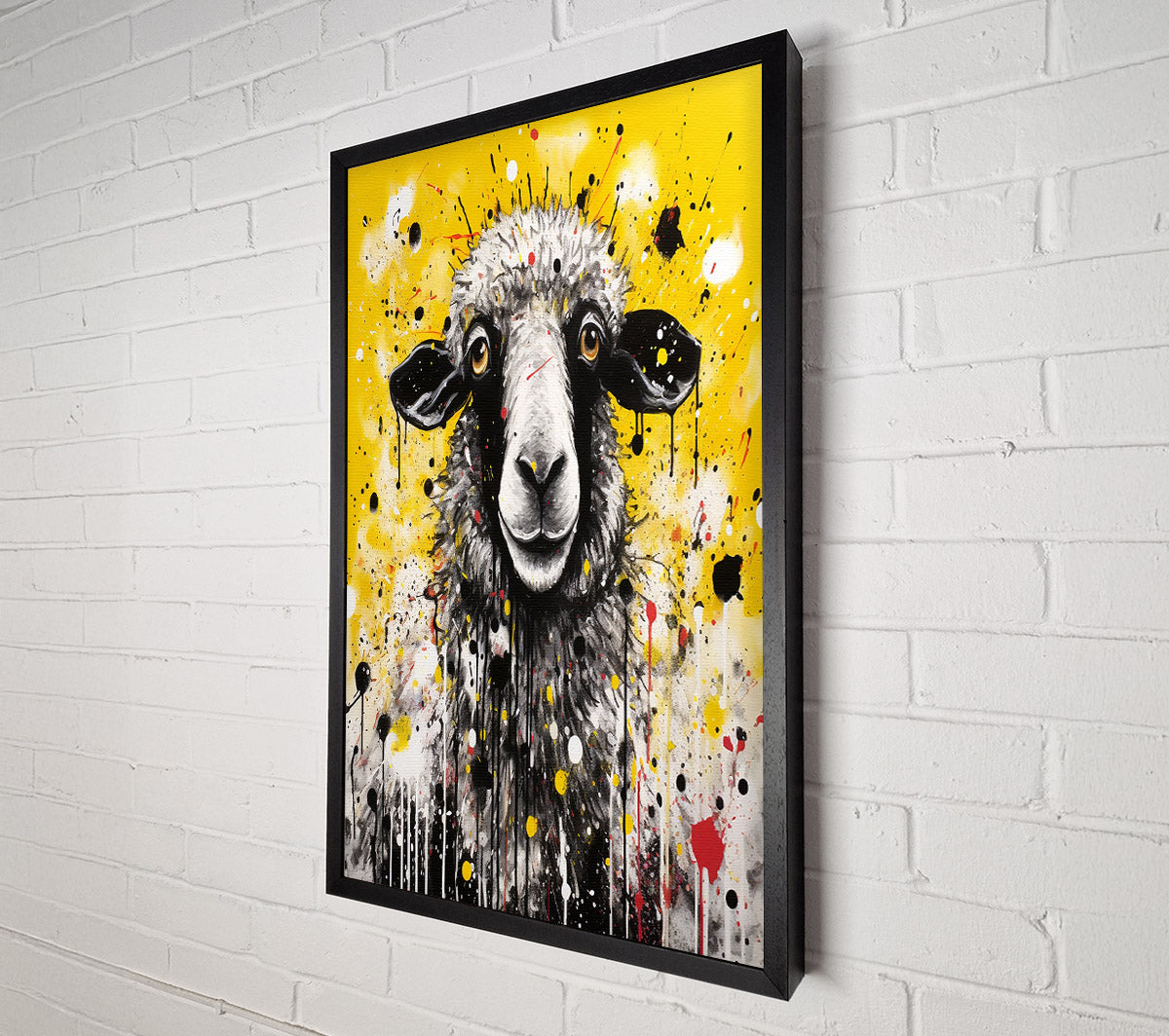 Sheep Splash Art Canvas Wall Art