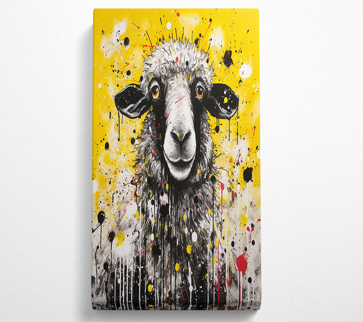 Sheep Splash Art Canvas Wall Art