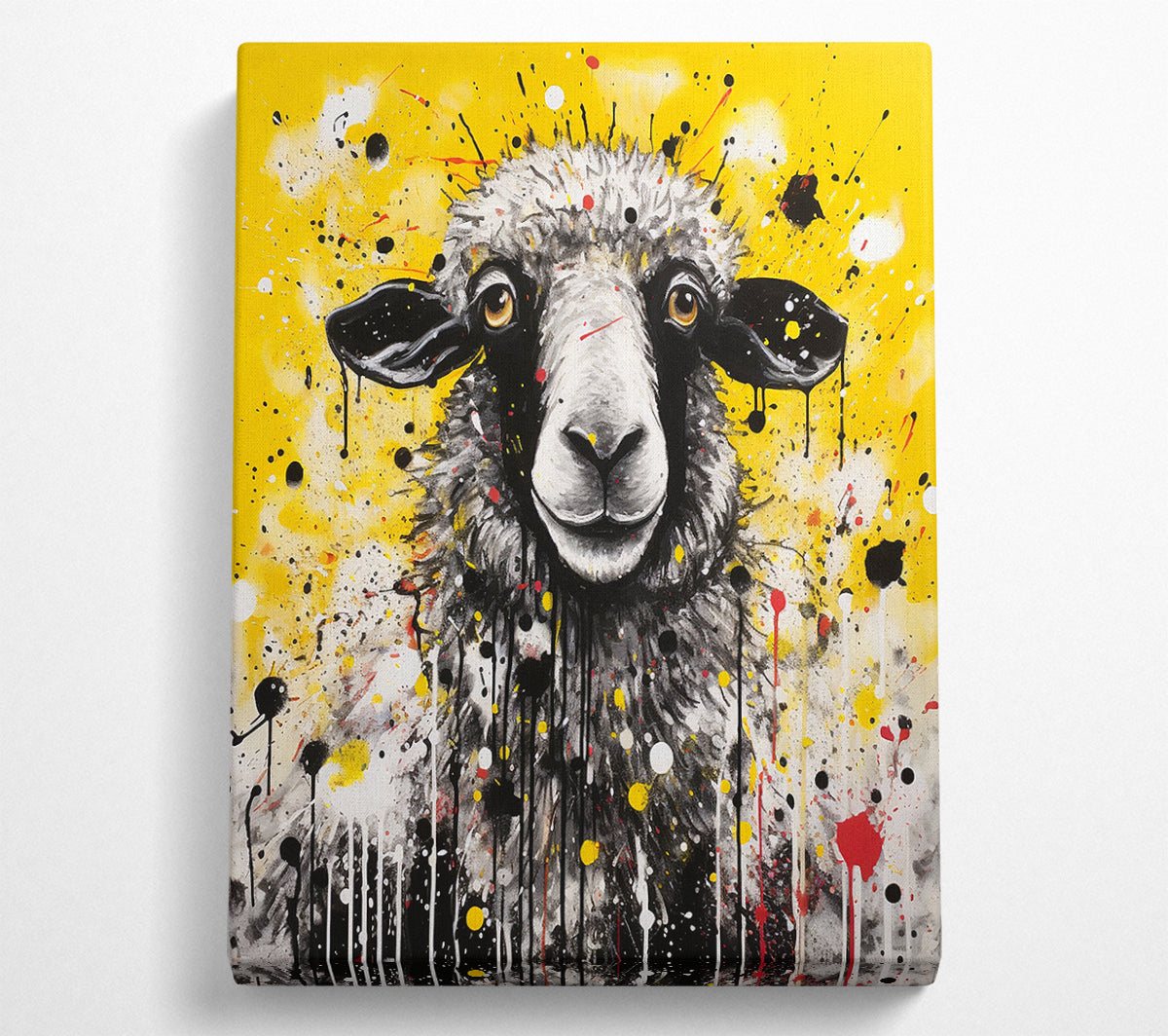 Sheep Splash Art Canvas Wall Art