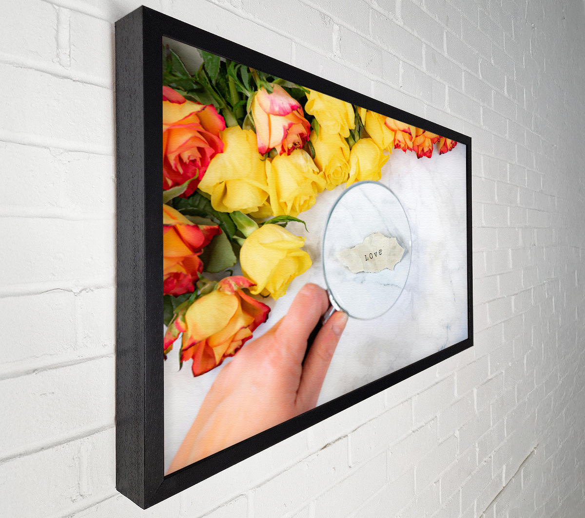 Yellow Rose Love Canvas Wall Art