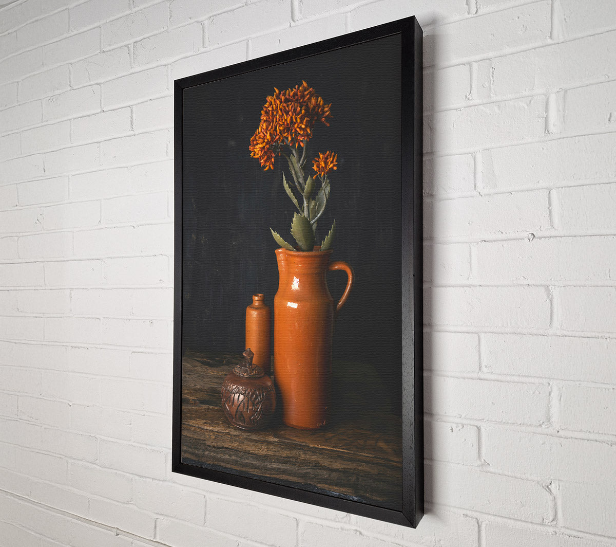Terracotta And Bloom Canvas Wall Art