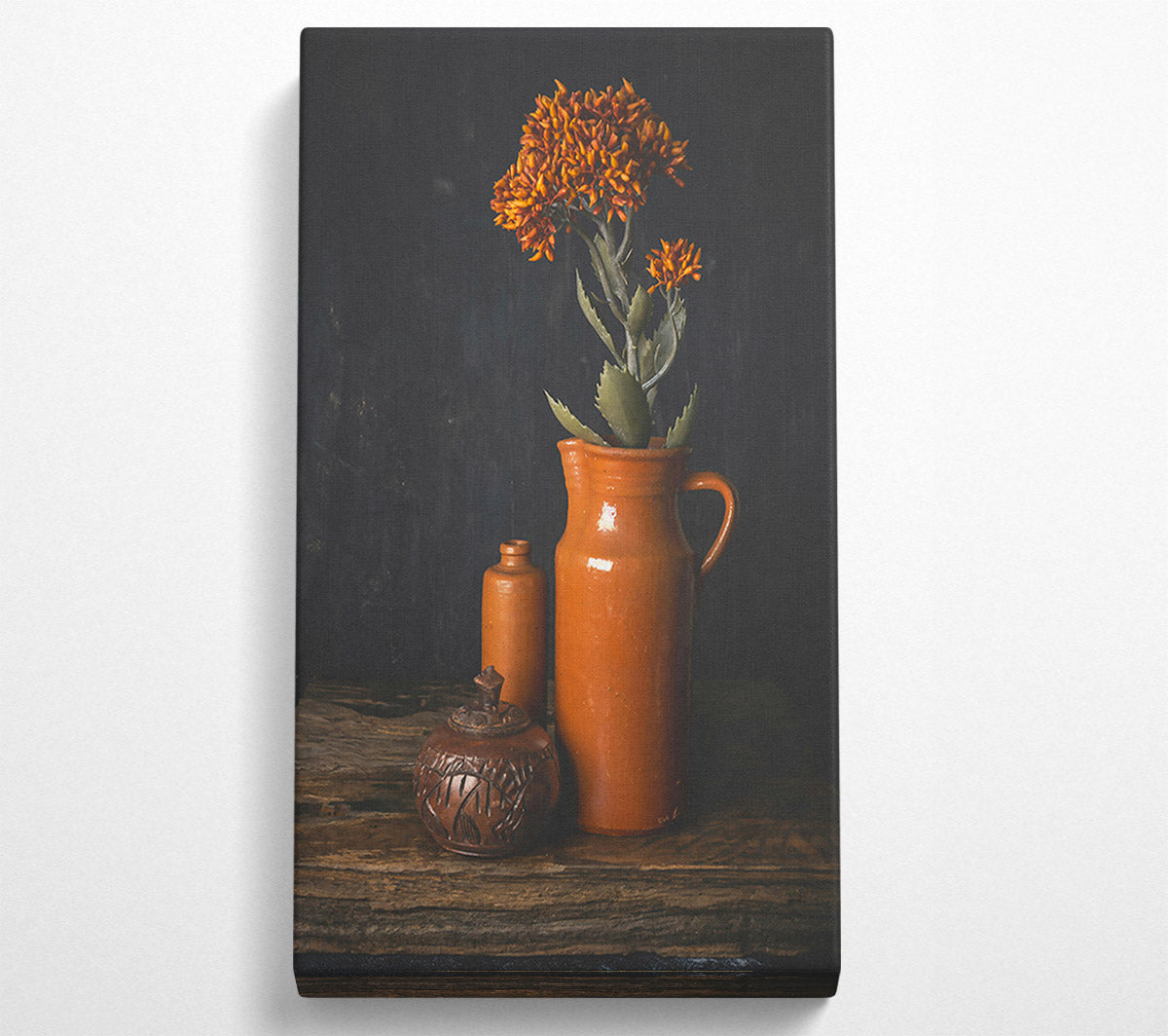 Terracotta And Bloom Canvas Wall Art