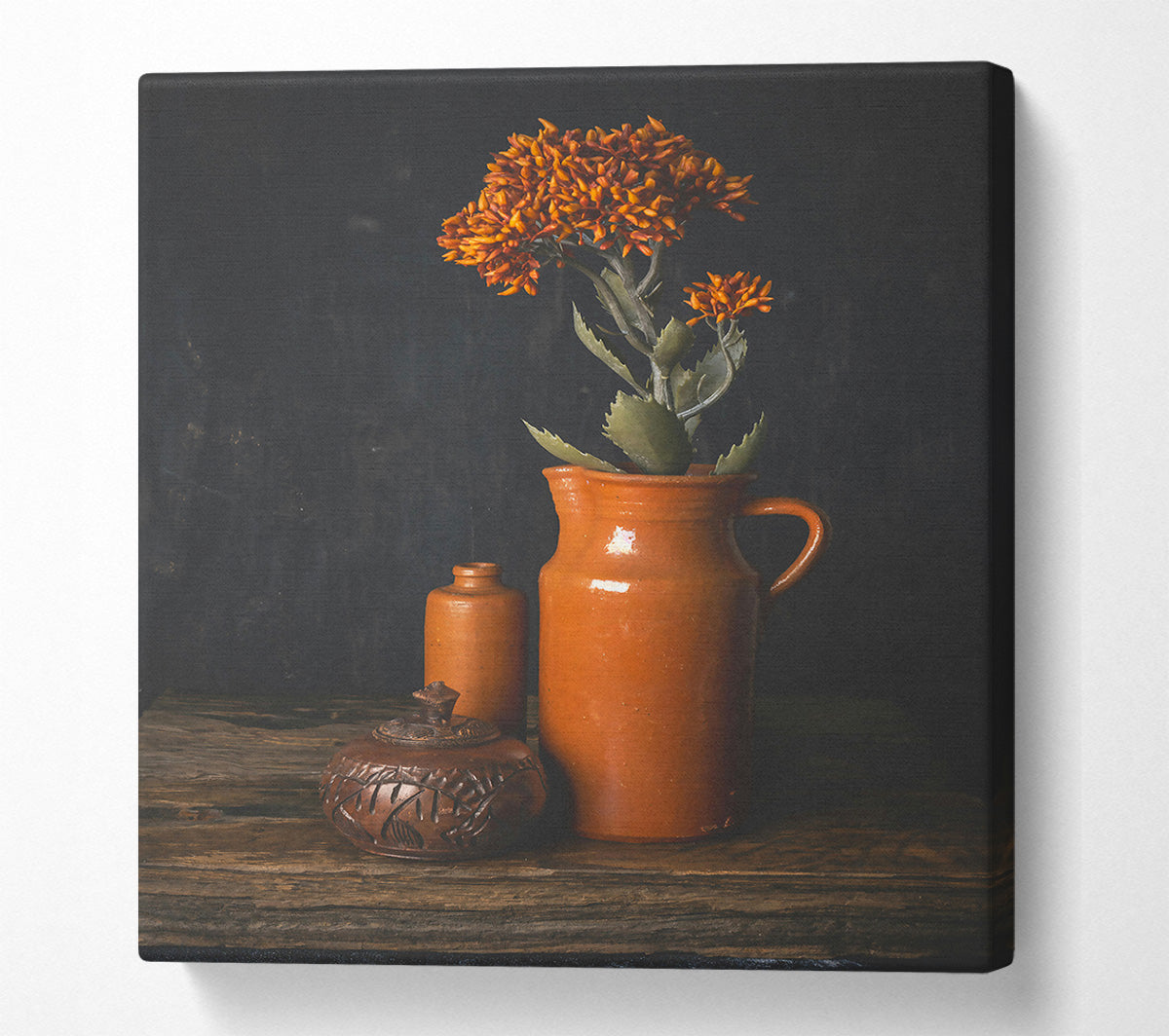 Terracotta And Bloom Canvas Wall Art