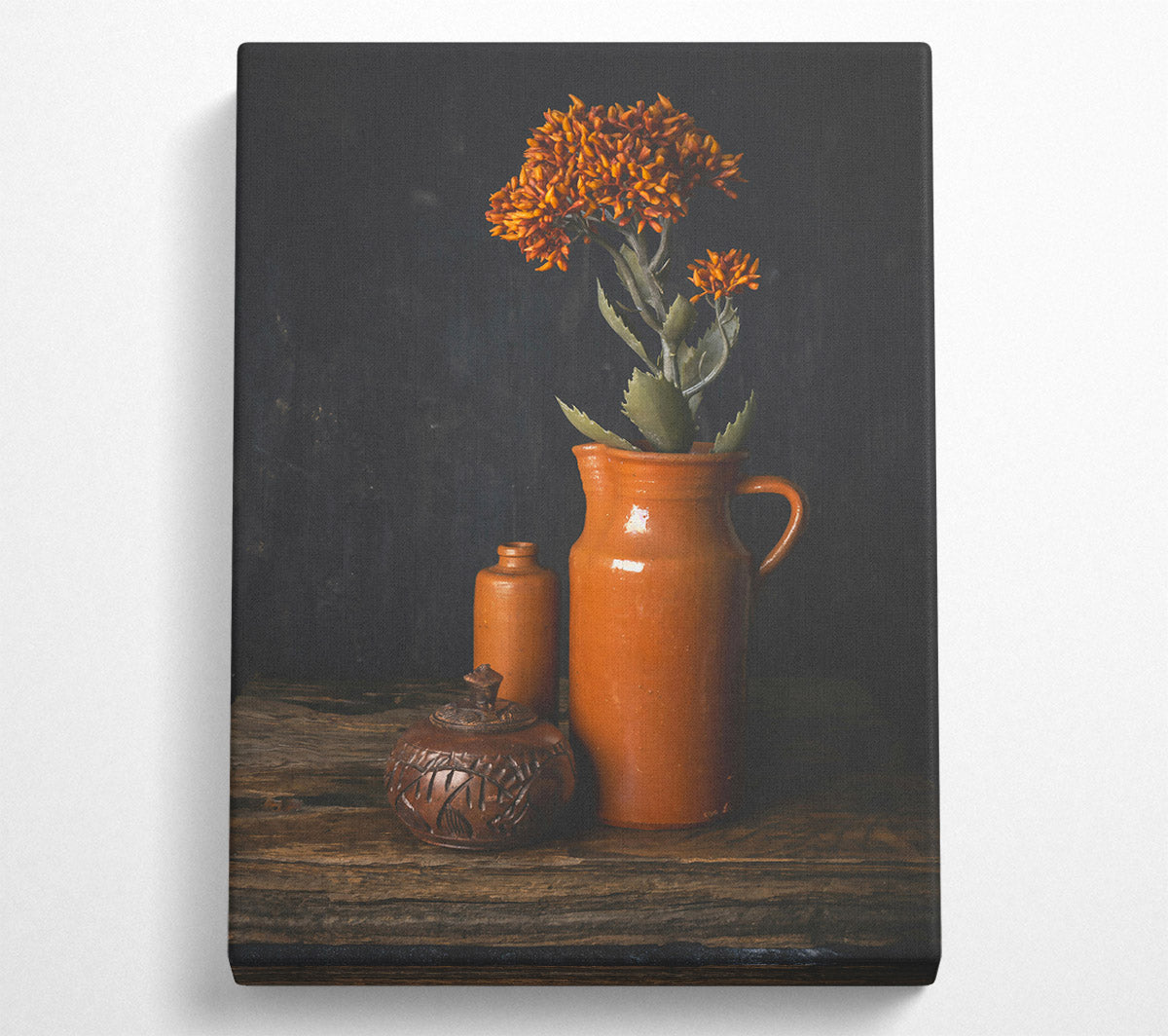 Terracotta And Bloom Canvas Wall Art