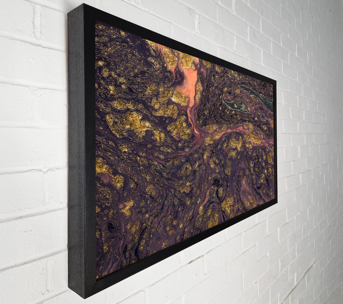 Purple Gold Swirls Canvas Wall Art