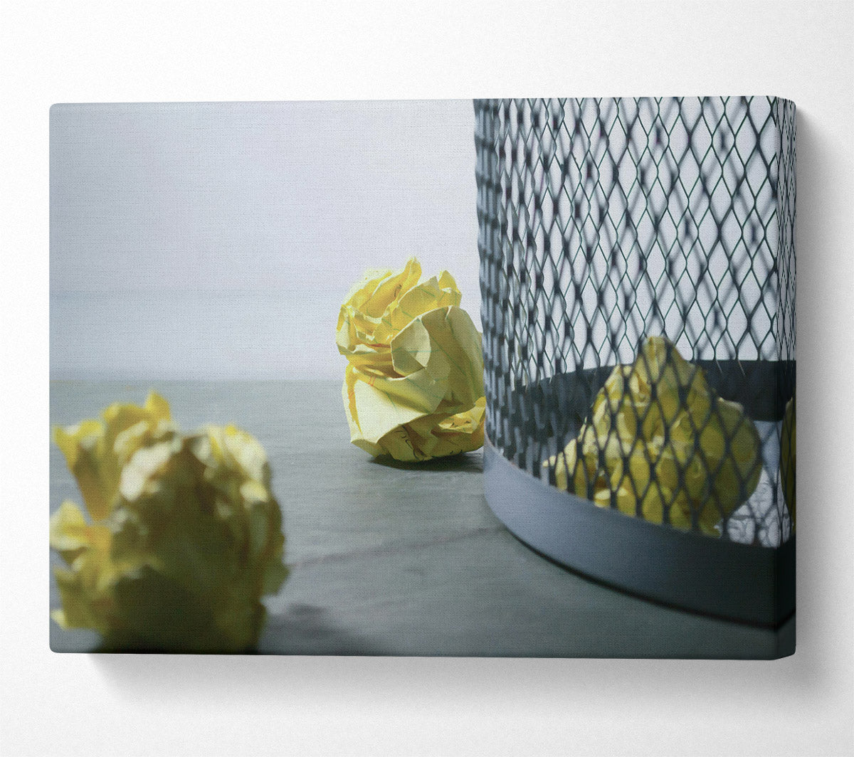 Yellow Paper Dreams Canvas Wall Art