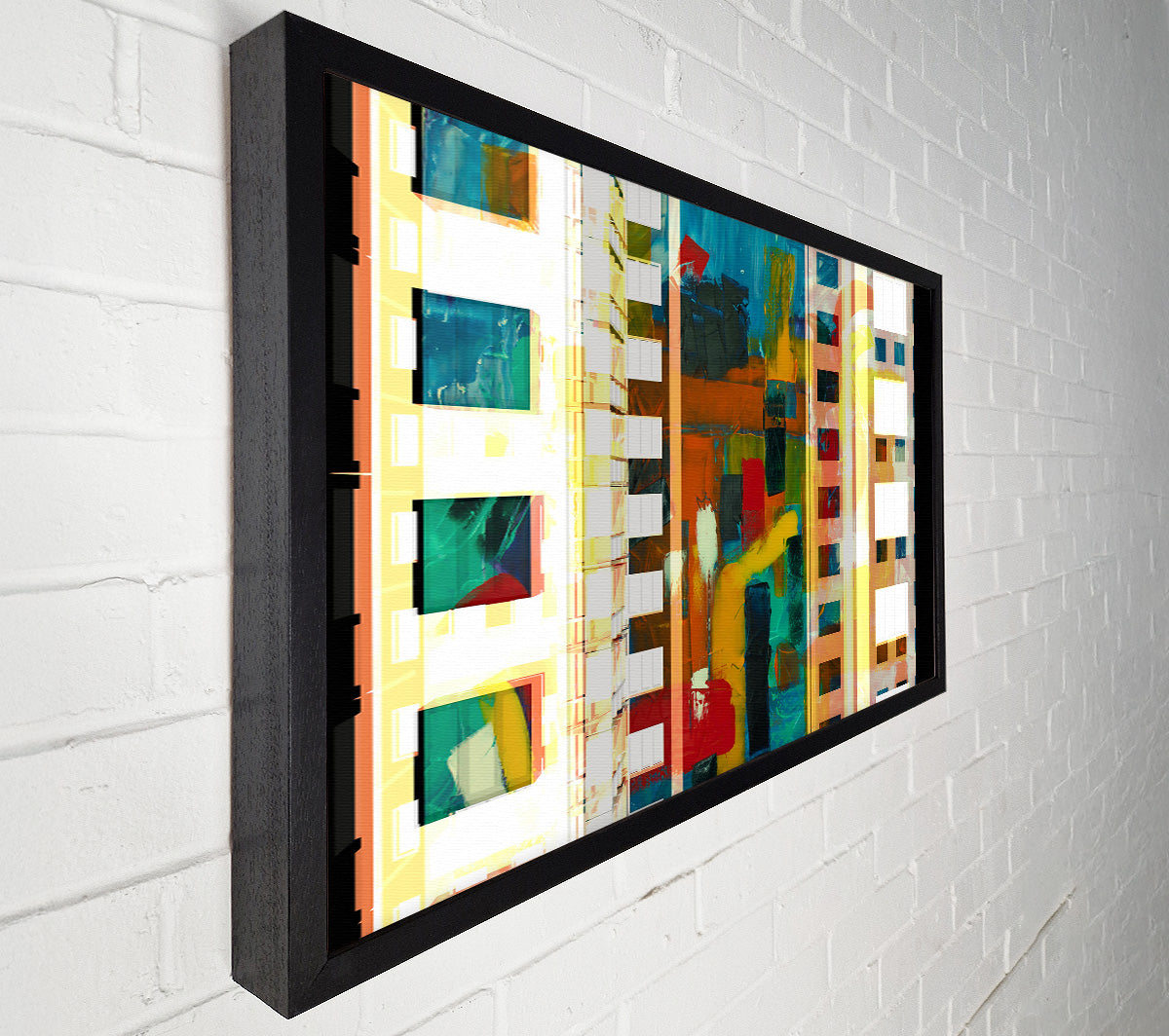 Yellow Urban Splashes Canvas Wall Art