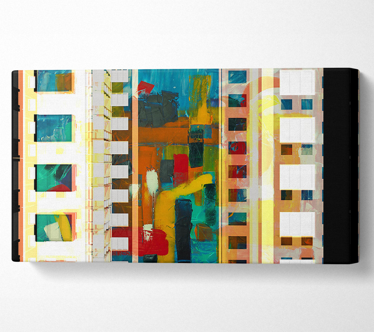 Yellow Urban Splashes Canvas Wall Art