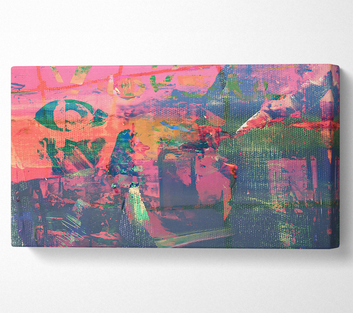 Crimson Canvas Chaos Canvas Wall Art