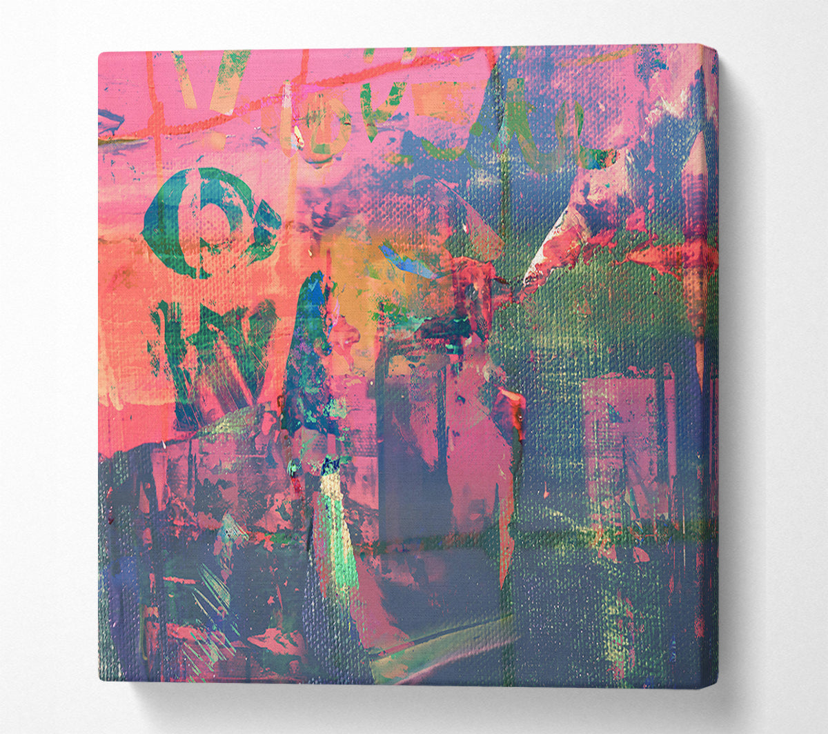 Crimson Canvas Chaos Canvas Wall Art