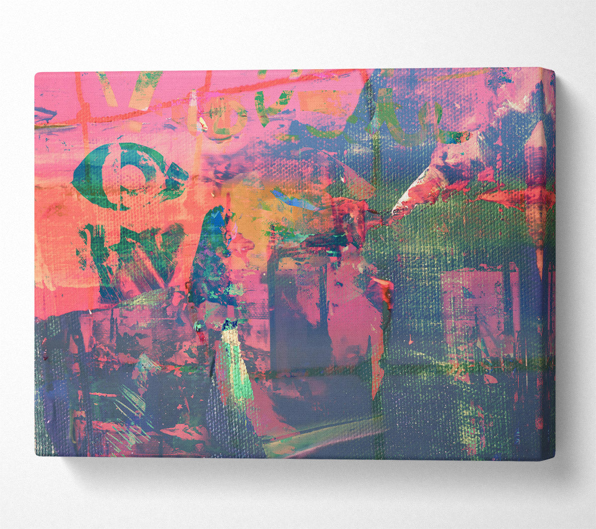 Crimson Canvas Chaos Canvas Wall Art