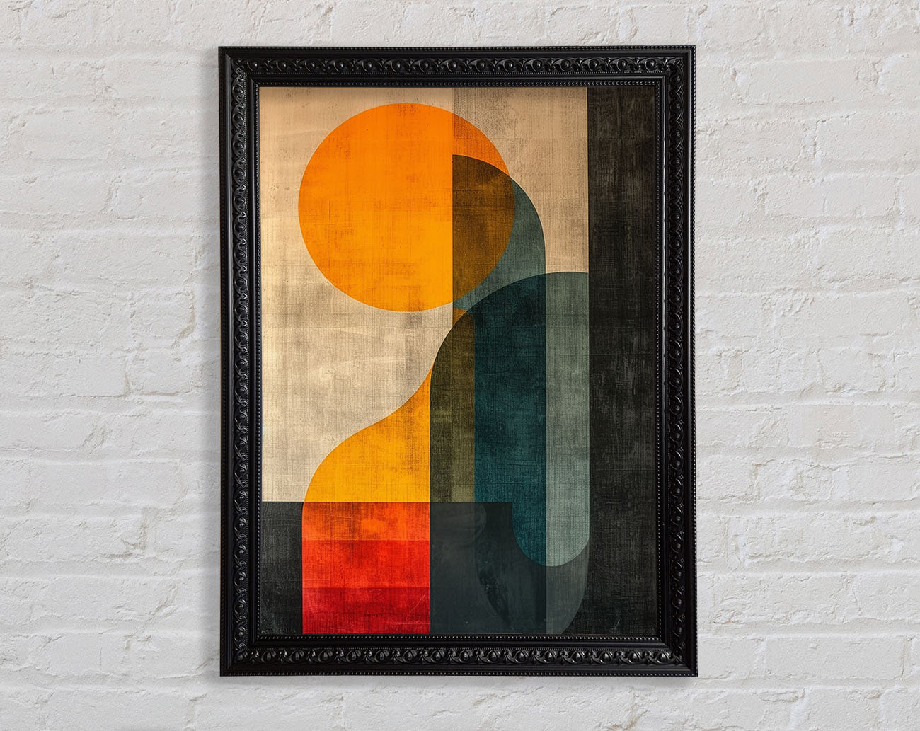 Sun Modern Shapes Framed Print