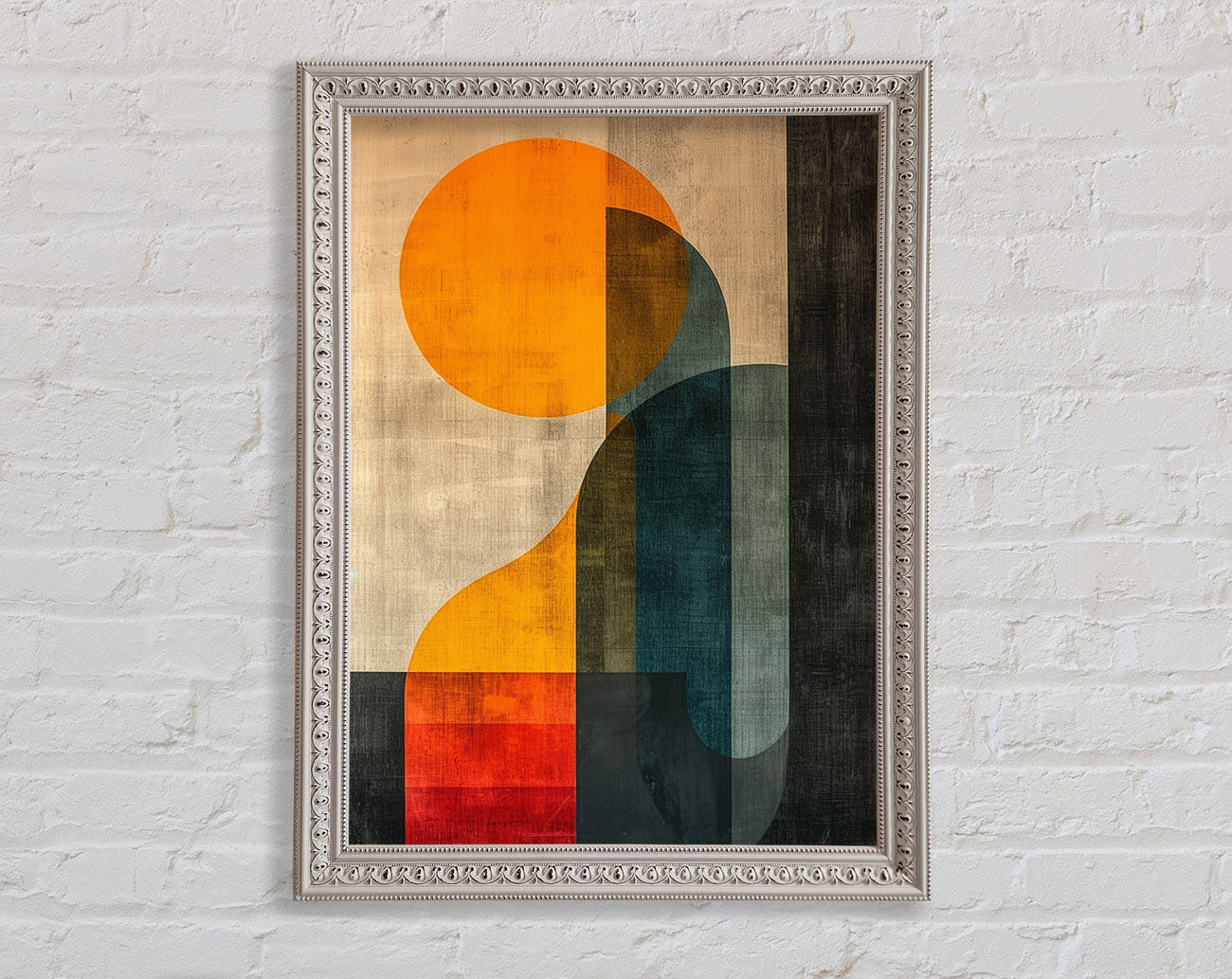 Sun Modern Shapes Framed Print