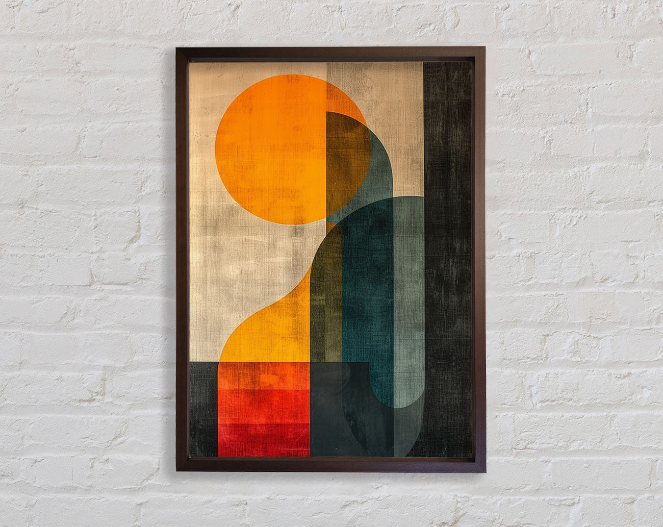 Sun Modern Shapes Framed Print
