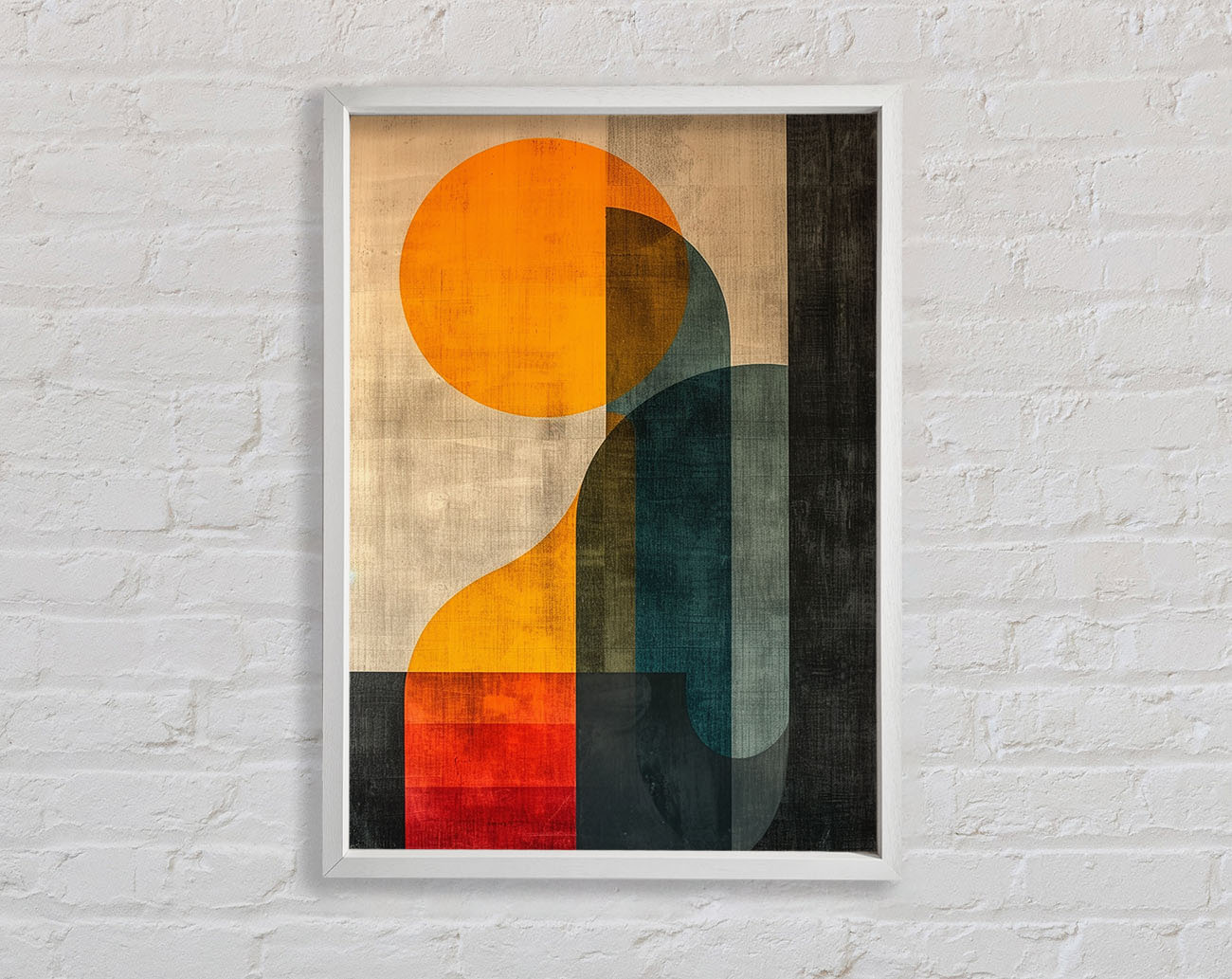 Sun Modern Shapes Framed Print