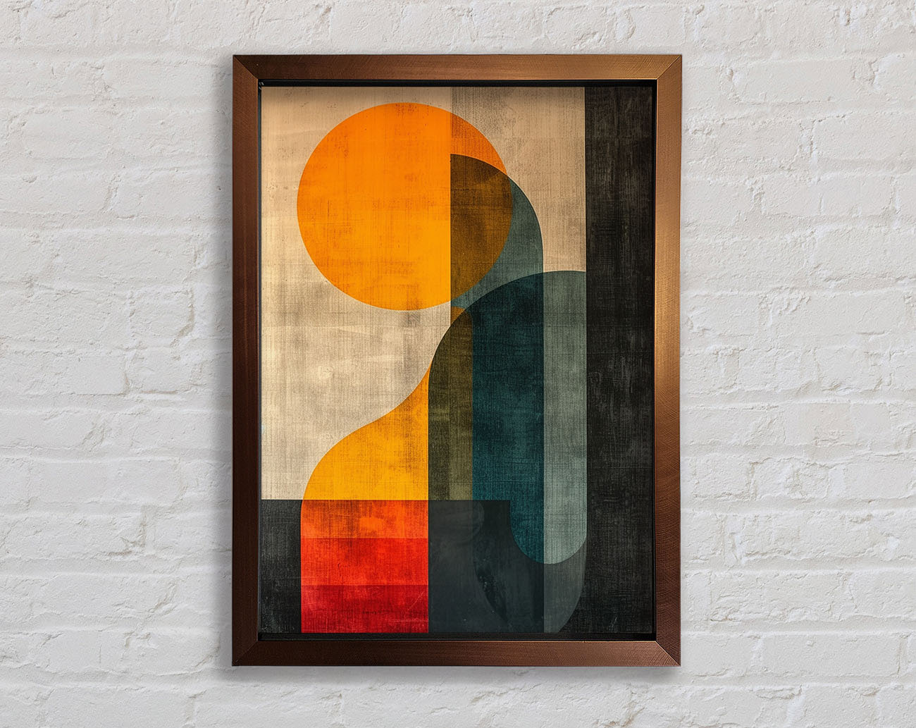 Sun Modern Shapes Framed Print