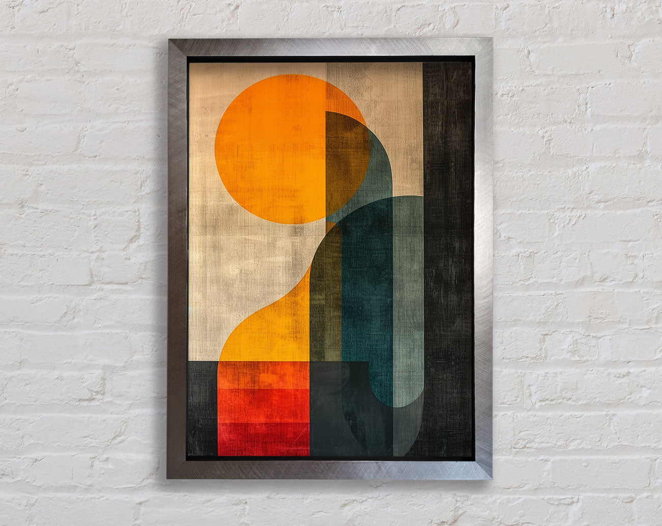 Sun Modern Shapes Framed Print