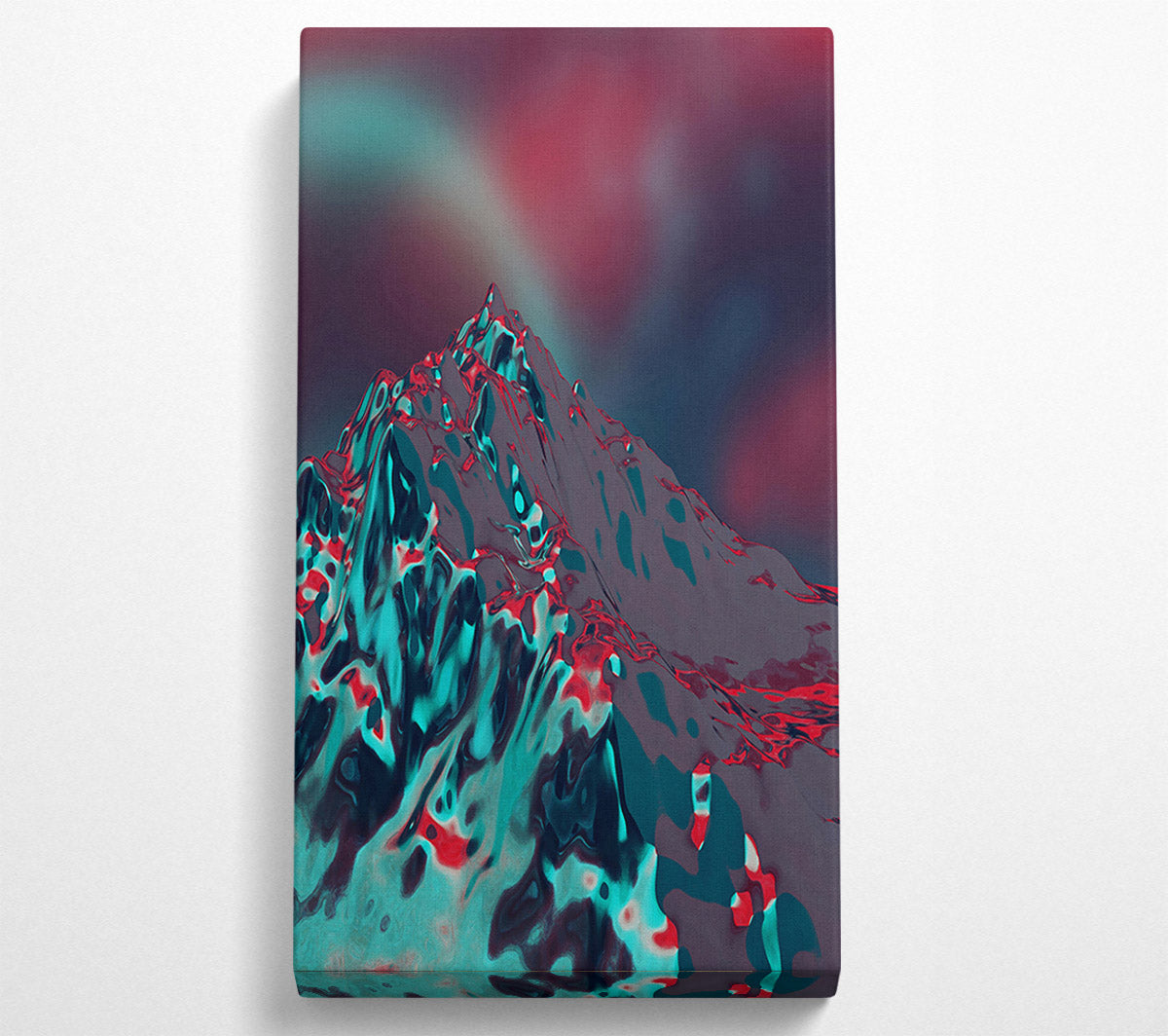 Teal Metallic Mountain Canvas Wall Art