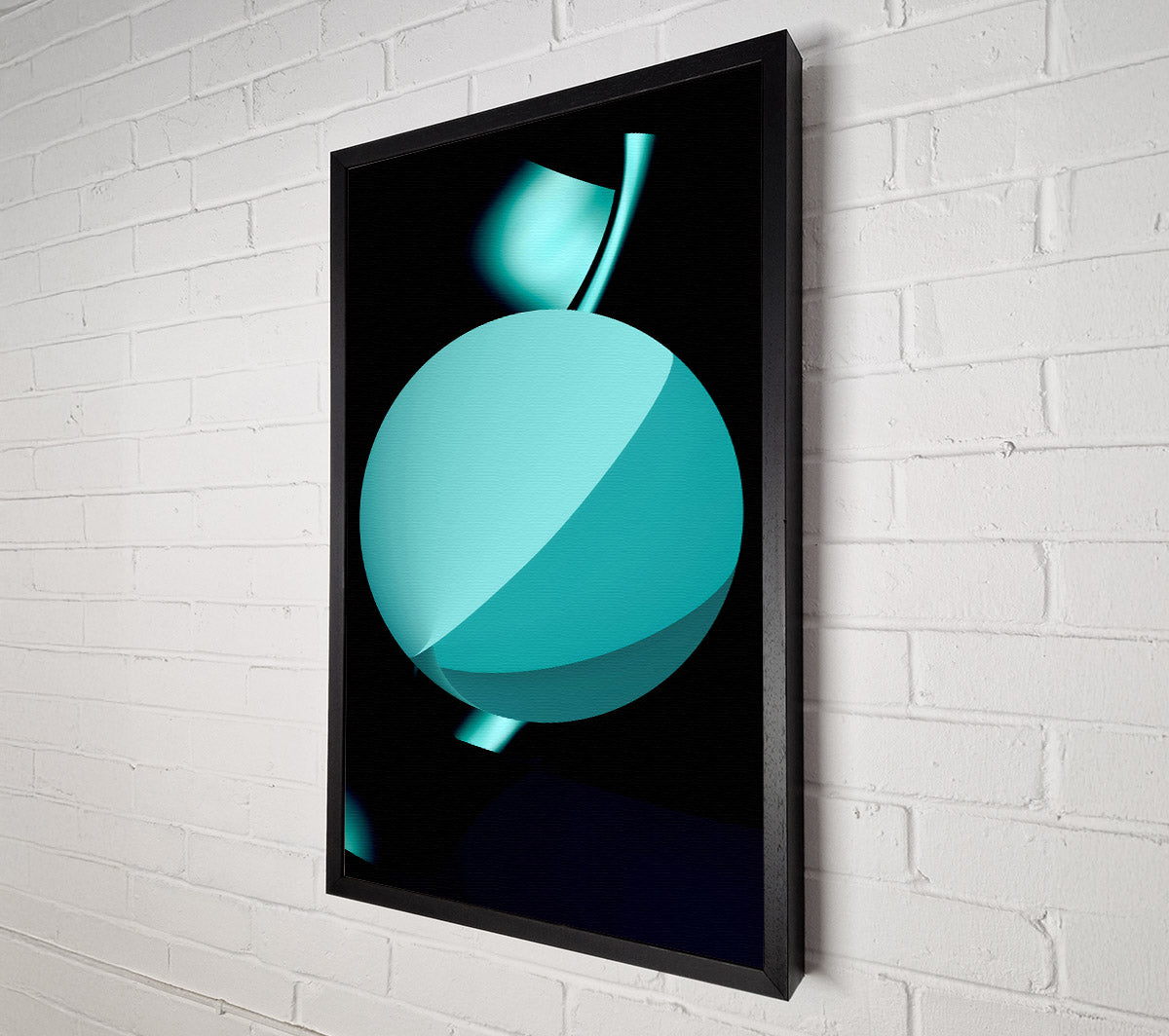 Teal Abstract Sphere Canvas Wall Art